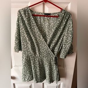 Shein, wrap around blouse